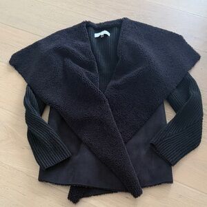 Black Women's faux fur Sweater